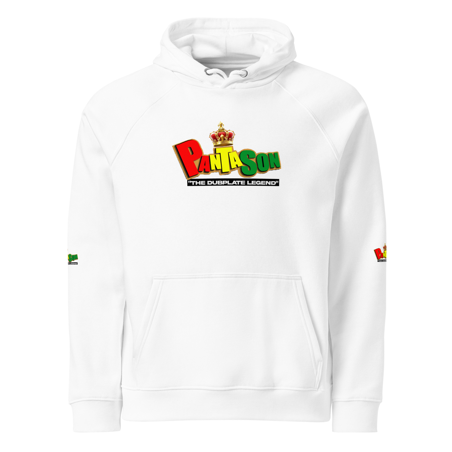 #1 Unisex eco raglan hoodie - White, 3XL image
