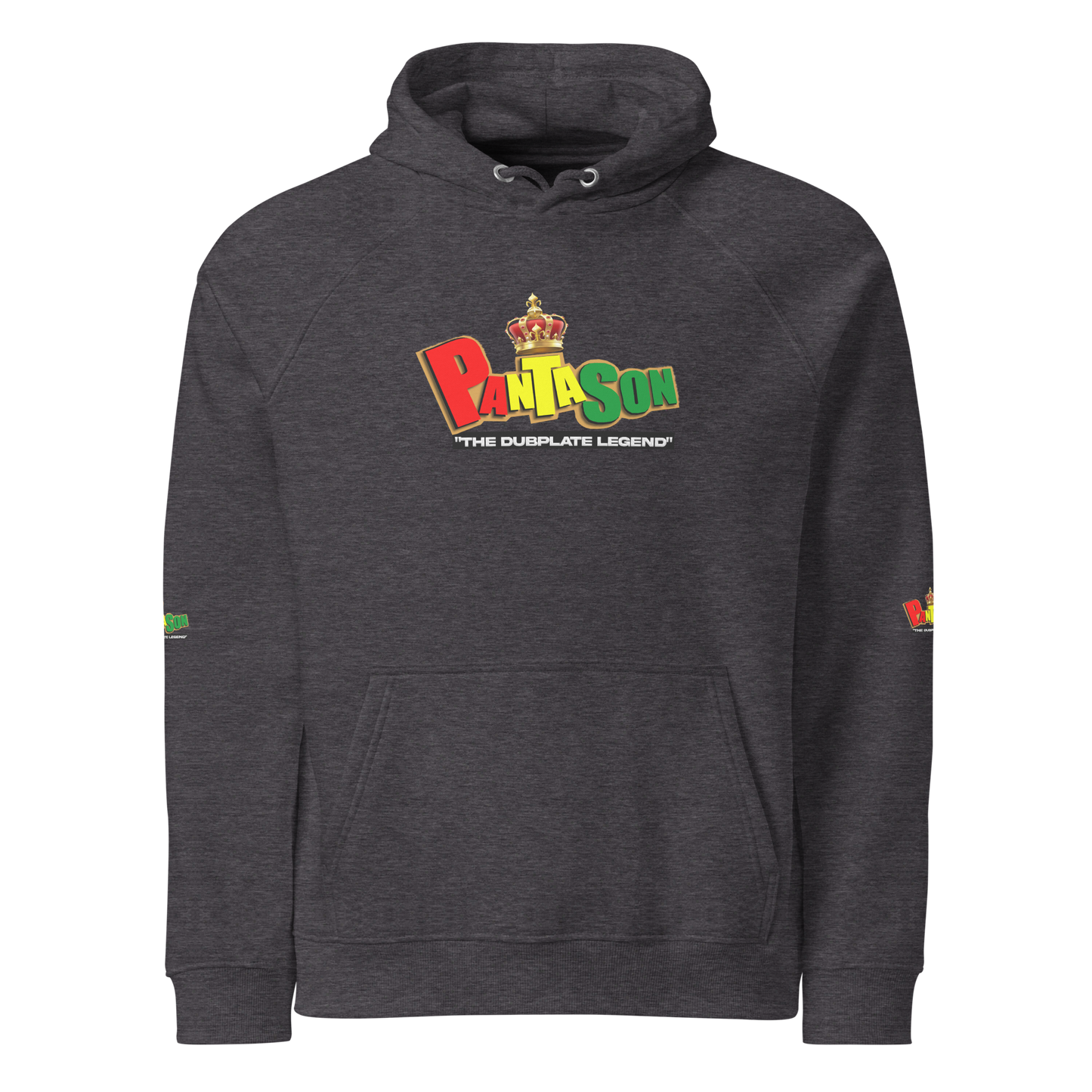 #1 Unisex eco raglan hoodie - Charcoal Melange, 3XL image