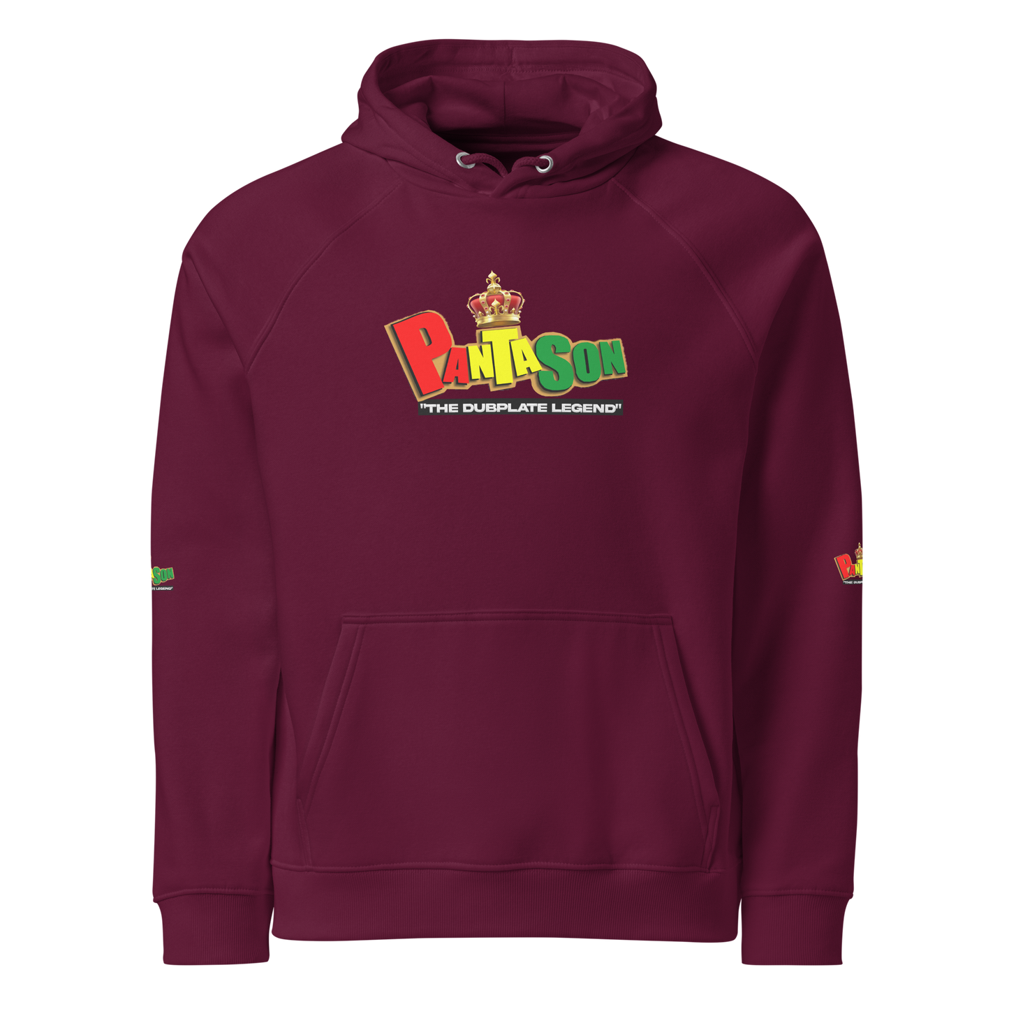 #1 Unisex eco raglan hoodie - Burgundy, 3XL image