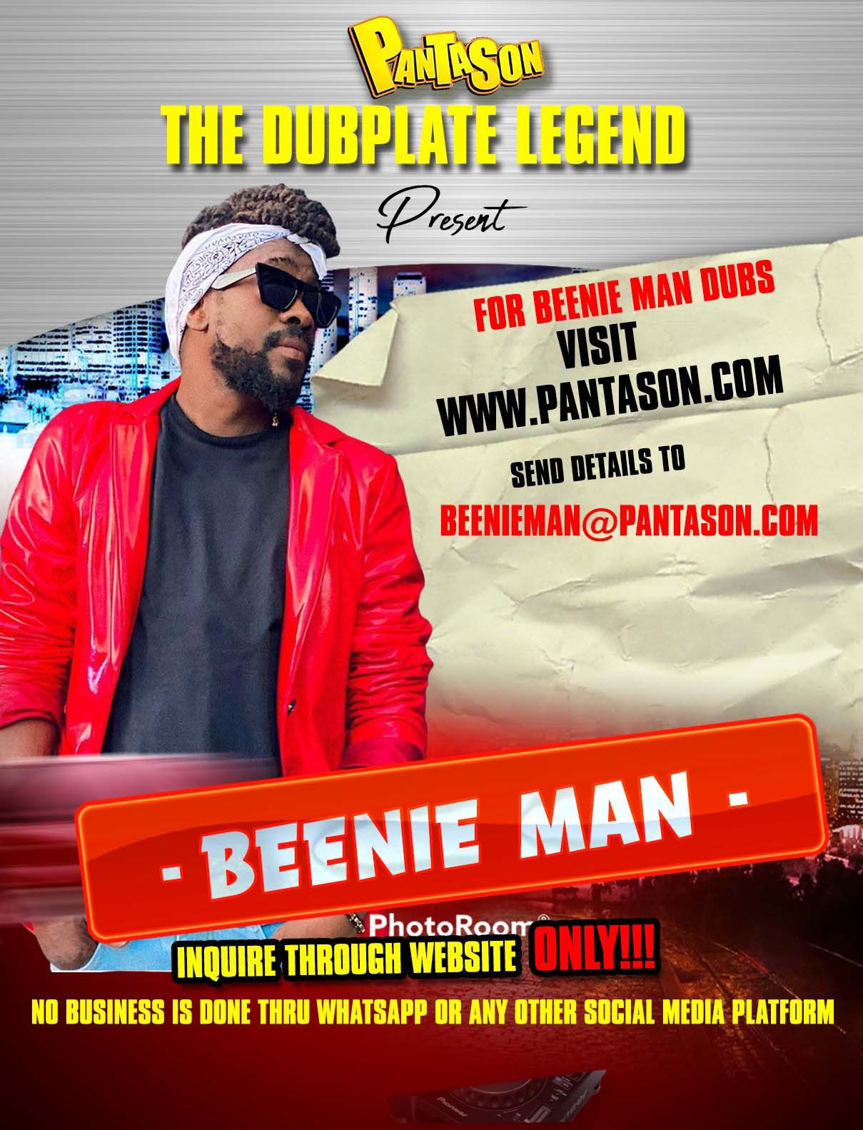 Beenie Man Dubplate image 0