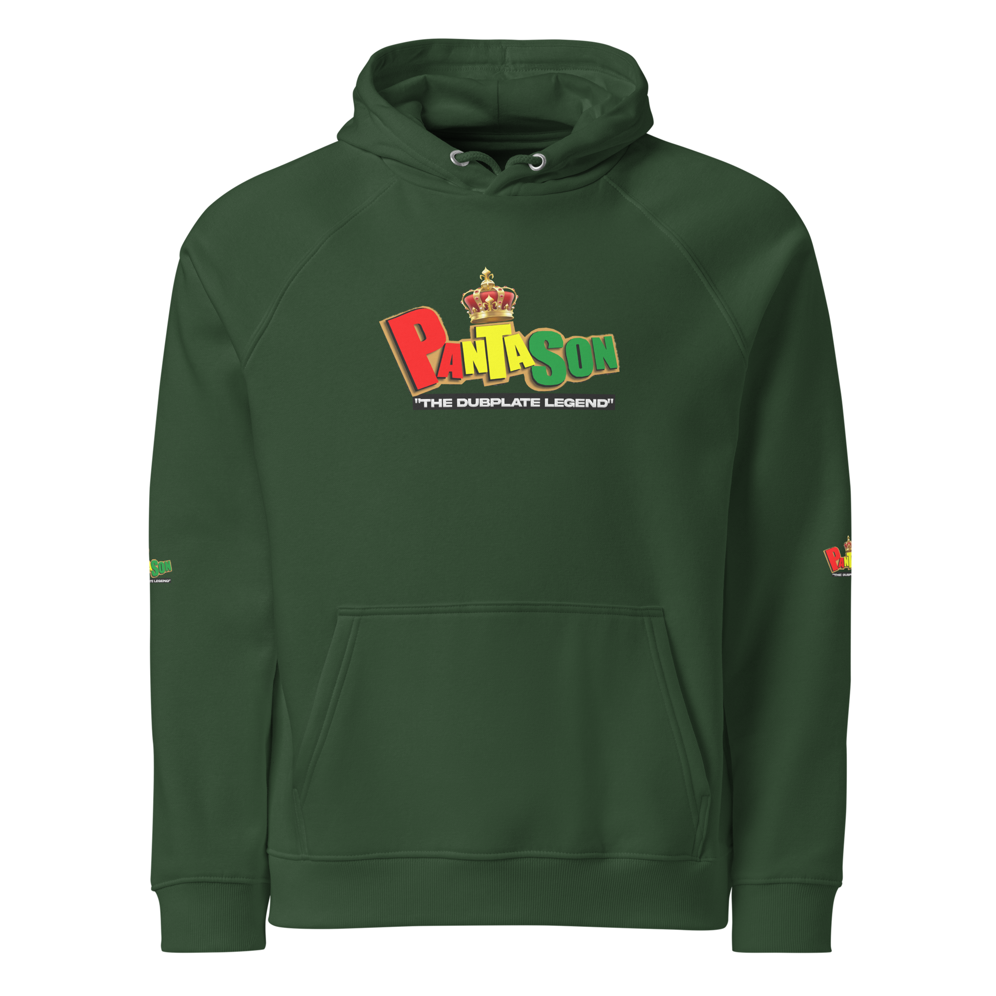 #1 Unisex eco raglan hoodie - Bottle green, M image